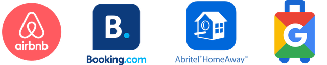 Nos partenaires : Airbnb, Booking, Abritel et Google